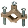 Bare Wire Ground Clamp (Solid Brass with Steel Screws)