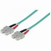 751025 Intellinet Fiber Optic Patch Cable Duplex - Multimode SC/SC - OM3 - 3.0 Feet - Aqua