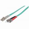 751124 Intellinet Fiber Optic Patch Cable Duplex - Multimode ST/LC - OM3 - 10.0 Feet - Aqua