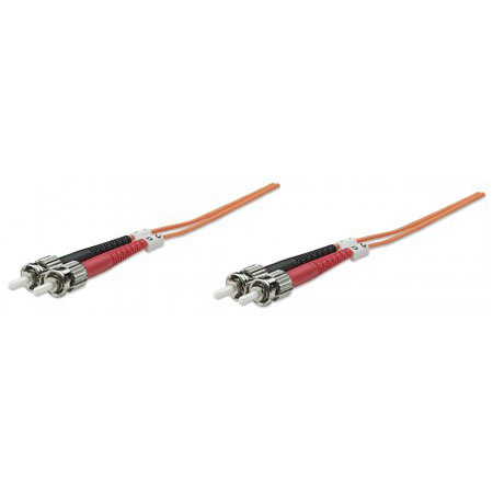 751223 Intellinet Network Solutions Fiber Optic Patch Cable - Duplex - Multimode ST/ST - 62.5/125 m - OM1 - 100 Feet - Orange