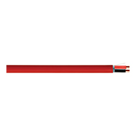 760141M1R Remee 14 AWG 2 Conductors Shielded Solid Bare Copper FPLP Plenum Fire Alarm Cables - 1000' Reel - Red