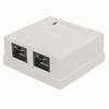 771467 Intellinet Locking Cat6 UTP Mount Box 2 Port UTP Mount Box Locking Function - White