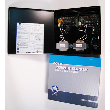 80074 UPG CCTV Power Supply - 24V 16 Camera Individual Channel LED's