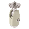 851-00W Panavise Knuckle with Male & Female 1/4 - 20 Threads - Knob and Set Screw - White