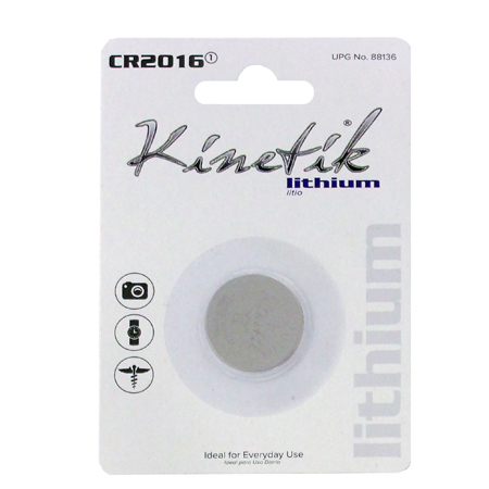88136 UPG Kinetik Lithium 3V 1 PC Carded Coin Cell Battery