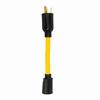 90218802 Southwire Tools and Equipment 20 Feet 12/3 Stw Twist to Lock 20A Plug - Yellow