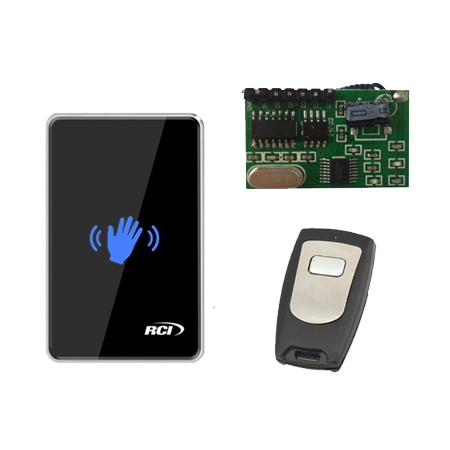 910TC-WRM-WRB Dormakaba Rutherford Controls Gesture Control Touchless Switch with 433MHz Remote Module and Remote Transmitter