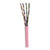 96263-46-21 Coleman Cable 24 AWG 4 Pair Unshielded Twisted Pairs (UTP) Solid Bare Copper CMR Cat5e Non-plenum Network Cable - 1000' Pull Box - Pink