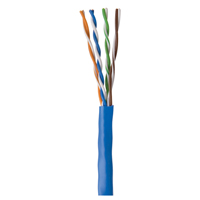 96273-16-06 Coleman Cable 24 AWG 4 Pair Shielded Twisted Pairs Solid Bare Copper CMR Cat5e Non-plenum Network Cable - 1000' Pull Box - Blue