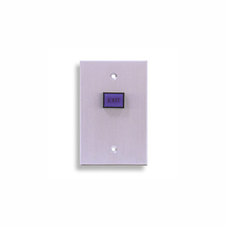 970-G-MA-08-40 Dormakaba Rutherford Controls Maintained Action Tamper-proof Illuminated Request-To-Exit Button Brushed Anodized Dark Bronze Faceplate 24VDC - Green Cap