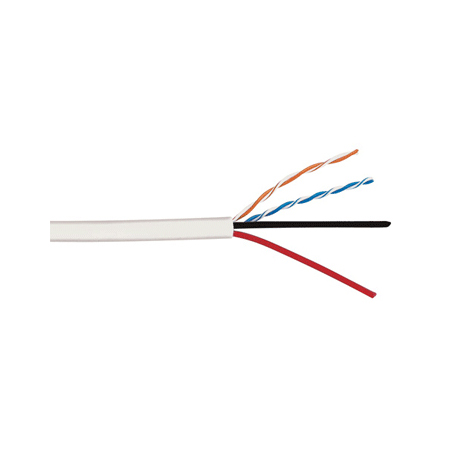 97194-06-01 Coleman Cable 1000' CCTV Over UTP Cable - 24/2pr & 16/2 - Single Jacket - Reel - White