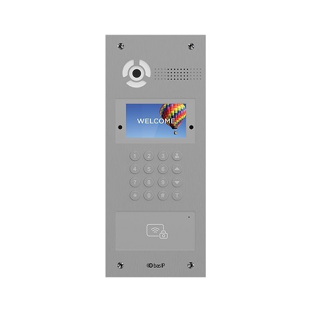 AA-07FBC-SILVER BAS-IP Multi-Apartment Entrance Panel with Connectivity Two-Wire System - Silver