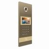 AA-12FB-GOLD BAS-IP Multi-Apartment Entrance Panel with Face Recognition, 4.3" Display and Piezoelectric Buttons - Gold