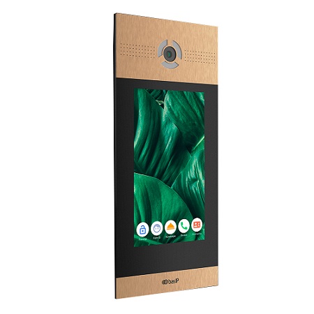 AA-14FB-GOLD BAS-IP Multi-Apartment Entrance Panel with Face Recognition and 10" TFT Touch Screen - Gold