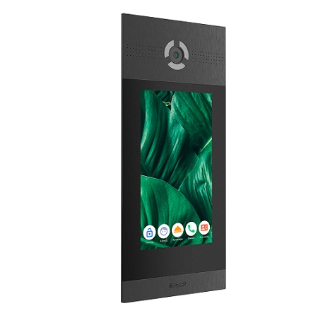 AA-14FBS-BLACK BAS-IP Multi-Apartment Entrance Panel with Face Recognition and 10" IPS Touch Screen - Black