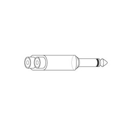 AD521 Vanco Adapter 1/4" Mono Plug / 2-RCA Jack