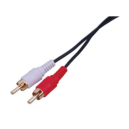 AG201 Vanco Cable Dual RCA Plug to RCA Plug 1ft Gold