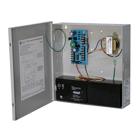 AL175X220 Altronix 2 Channel 1.75Amp 24VDC or 1.75Amp 12VDC Access Control Power Supply in UL Listed NEMA 1 Indoor 13 W x 13.5 H x 3.25 D Steel Electrical Enclosure