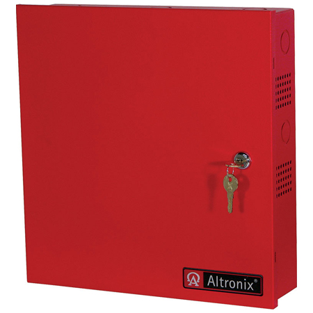 AL300ULMR Altronix 5 Output Power Supply/Charger w/ Fire Alarm Disconnect and Red Enclosure 12VDC or 24VDC @ 2.5 Amp