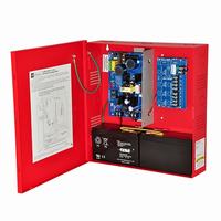 AL300ULPD4CBR Altronix 4 Channel 2.5Amp 24VDC or 2.5Amp 12VDC Power Supply in UL Listed NEMA 1 Indoor 13” W x 13.5” H x 3.25” D Steel Electrical Enclosure - Red