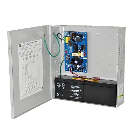 AL300ULXX Altronix 1 Channel 2.5Amp 24VDC or 2.5Amp 12VDC Power Supply in UL Listed NEMA 1 Indoor 13 W x 13.5 H x 3.25 D Steel Electrical Enclosure