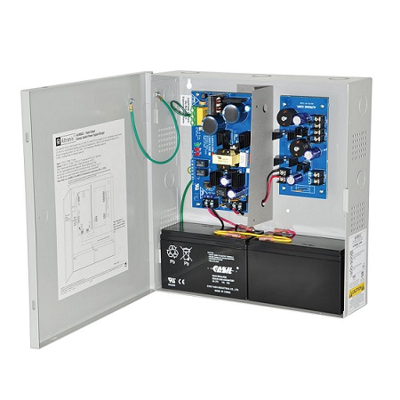 AL4003V Altronix 3 Channel 1.5Amp 24VDC or 1.75Amp 12VDC Power Supply in UL Listed NEMA 1 Indoor 13 W x 13.5 H x 3.25 D Steel Electrical Enclosure