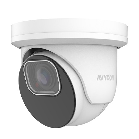 AVC-NSE51M AVYCON 2.7-13.5mm Motorized 30FPS @ 5MP Outdoor IR Day/Night WDR Eyeball IP Security Camera 12VDC/PoE - White