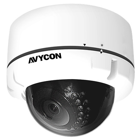 AVC-VP71VLT AVYCON 2.8-12mm Varifocal 720p Outdoor IR Day/Night Dome HD-TVI Security Camera 12VDC