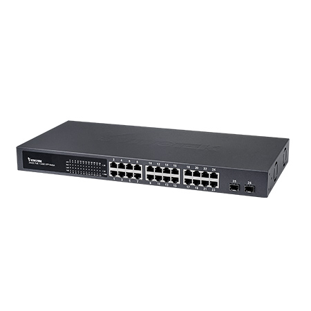 [DISCONTINUED] AW-GET-260A-380 Vivotek Unmanaged 24xGE PoE + 2xGE SFP Switch