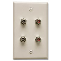AWPA M&S Systems Audio Input Wall Plate (Almond)-DISCONTINUED