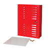 BW-100BPRUL Mier UL Listed NEMA Type 1 Indoor 11" W x 15" H x 4" D Metal Electrical Enclosure - Red w/ Internal Removable 9" W x 13" H Back Panel