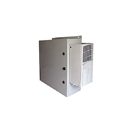 BW-1248ACESS Mier NEMA Type 4X Outdoor 24" W x 24" H x 8" D Stainless Steel Electrical Enclosure - Gray w/ Internal Removable 22" W x 22" H Back Panel