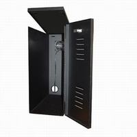 BW-240 Mier NEMA Type 1 Indoor 8" W x 20" H x 20" D Tower Style DVR Lockbox - Black w/ 120V Fan