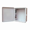 BW-242410ACE-4X Mier NEMA Type 4X Outdoor 24" W x 24" H x 10" D Polycarbonate Electrical Enclosure with Thermostat and AC Unit - Gray - Solid Door