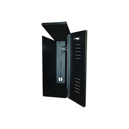 BW-244 Mier NEMA Type 1 Indoor 8" W x 20" H x 24" D Tower Style DVR Lockbox - Black w/ 120V Fan