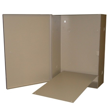 BW-99BP Mier UL Listed NEMA Type 1 Indoor 11" W x 15" H x 4" D Metal Electrical Enclosure - Beige w/ Internal Removable 9" W x 13" H Back Panel