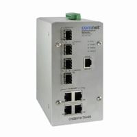 CNGE8FX4TX4MS Comnet 8 Port 1000Mbps Managed Switch 4 Fiber (SFP) 4 Copper Includes Power Supply