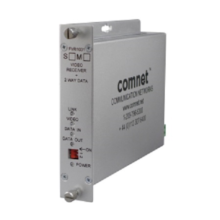 FVT1031S1 Comnet Digitally Encoded Video Transmitter/ Data Transceiver Data Up-the-Coax SM 1 fiber