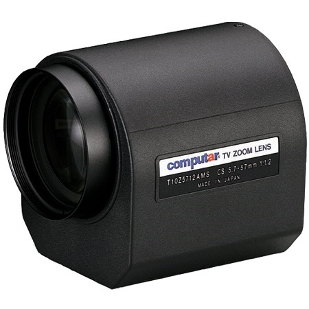 T10Z5712AMS-CS Computar 1/3" CS-Mount 5.7-57mm Motorized Zoom F/1.2 Video Auto Iris Lens