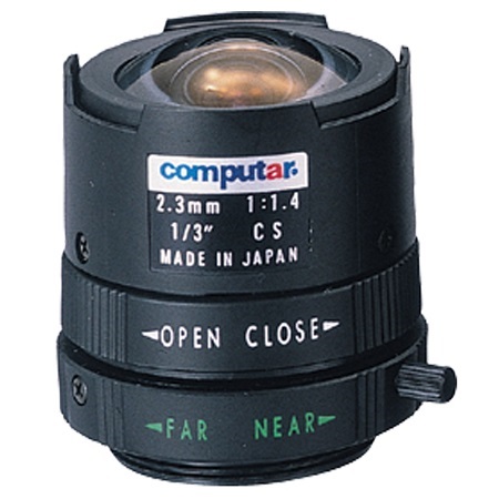 T2314FICS Computar 1/3" CS-Mount 2.3mm F/1.4 Monofocal Manual Iris Lens