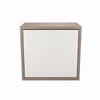 C3C1D2M7HA0ZP001 Middle Atlantic Pre-Configured C3 1 Bay 25" W x 32" H x 10" D Credenza with Frost White Gloss Doors - High Pressure Laminate Surface Material - 5th Ave Elm