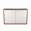 C3C2D1M7HB3ZP001 Middle Atlantic Pre-Configured C3 2 Bay 49" W x 32" H x 10" D Credenza with Frost White Gloss Doors - High Pressure Laminate Surface Material - Glamour Cherry