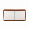 C3C2D2M7HB3ZP001 Middle Atlantic Pre-Configured C3 2 Bay 49" W x 32" H x 10" D Credenza with Frost White Gloss Doors - High Pressure Laminate Surface Material - Glamour Cherry