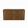 C3C2D2MSTSAZP001 Middle Atlantic Pre-Configured C3 2 Bay 49" W x 32" H x 10" D Credenza with Solid Doors - Thermolaminate Surface Material - Sienna