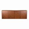 C3C4D1MSTASZP001 Middle Atlantic Pre-Configured C3 4 Bay 96" W x 32" H x 10" D Credenza with Solid Doors - Thermolaminate Surface Material - Auburn Stream