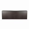 C3C4D1MSTCNZP001 Middle Atlantic Pre-Configured C3 4 Bay 96" W x 32" H x 10" D Credenza with Solid Doors - Thermolaminate Surface Material - Cafe Noir