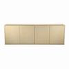 C3C4D1MSTNMZP001 Middle Atlantic Pre-Configured C3 4 Bay 96" W x 32" H x 10" D Credenza with Solid Doors - Thermolaminate Surface Material - Native Maple