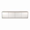 C3C4D2M7HA0ZP001 Middle Atlantic Pre-Configured C3 4 Bay 96" W x 32" H x 10" D Credenza with Frost White Gloss Doors - High Pressure Laminate Surface Material - 5th Ave Elm