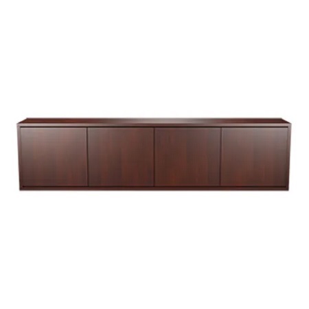 C3C4D2MSTNAZP001 Middle Atlantic Pre-Configured C3 4 Bay 96" W x 32" H x 10" D Credenza with Solid Doors - Thermolaminate Surface Material - Napa