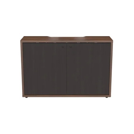C3K2D1HB9A6ZPLBK Middle Atlantic C3 Series HPL Woodkit, 2 Bay, 32 Inches High, Montana Walnut with Blackened Legno Doors